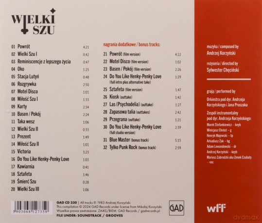 Wielki Szu soundtrack (edycja 2024) (Andrzej Korzyński) [CD]
