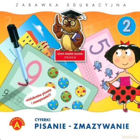 Pisanie-zmywanie 2 Cyferki [KSĄŻKA]