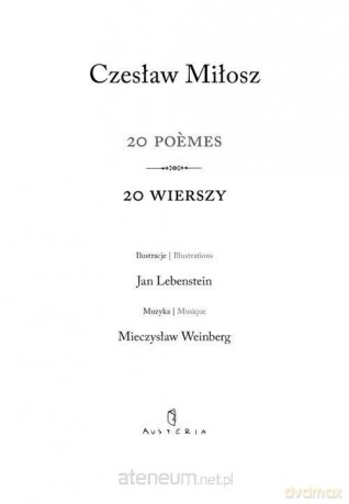 20 poemes 20 wierszy - Czesław Miłosz [KSIĄŻKA]