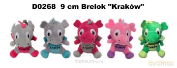 Brelok smok Kraków 9cm MIX