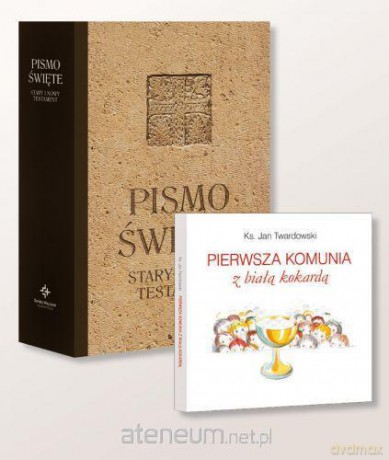 Pismo Święte ST i NT wielkie beż + I Komunia... [KSĄŻKA]