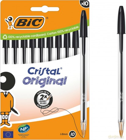 Długopis Cristal Original 10szt czarny