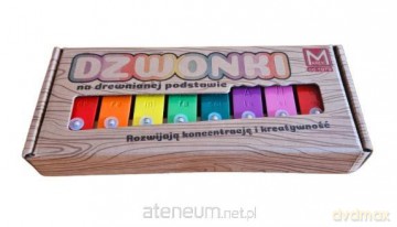 Dzwonki 8-tonowe kolorowe na drewnianej ramie