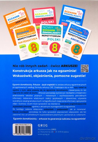 Egzamin ósmoklasisty - język angielski arkusze [KSIĄŻKA]