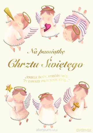 Karnet A5 Chrzest - Aniołki
