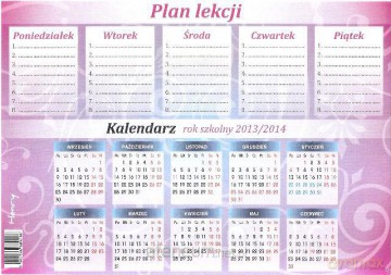 Plan lekcji - Różowy [SZKOŁA]