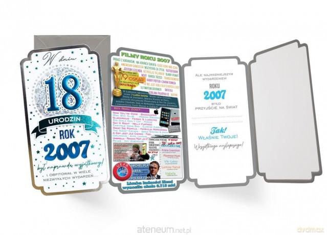 Karnet urodziny 18