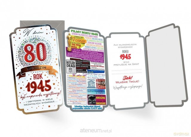 Karnet urodziny 80