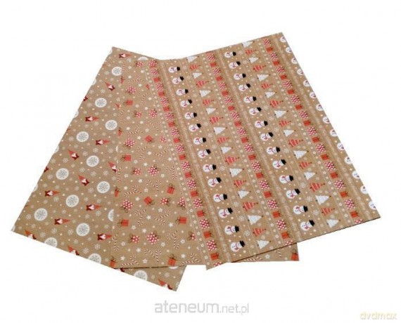 Karton 300g motywy świąteczne 24x34cm 3ark MIX