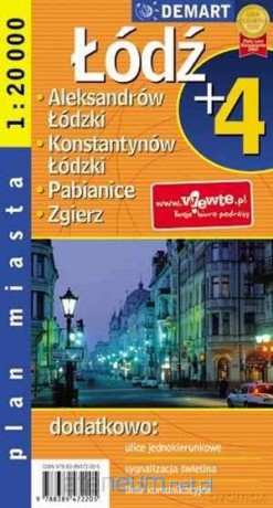 Plan Miasta Łódź plus 4 [KSĄŻKA]