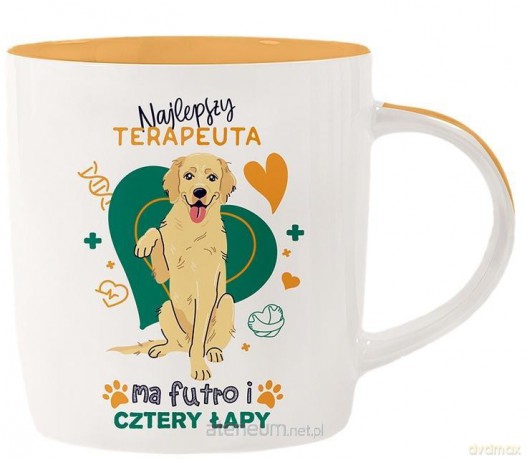Kubek dla psiarza - Najlepszy terapeuta ma futro..