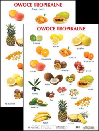 Plansza - Owoce tropikalne [SZKOŁA]