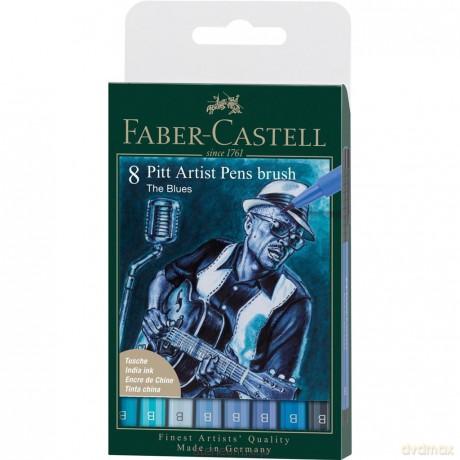 Pisaki Pitt Artist Pen the blues 8szt