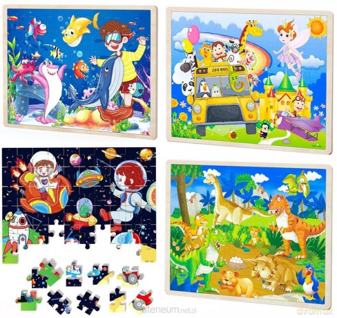 Puzzle drewniane MIX