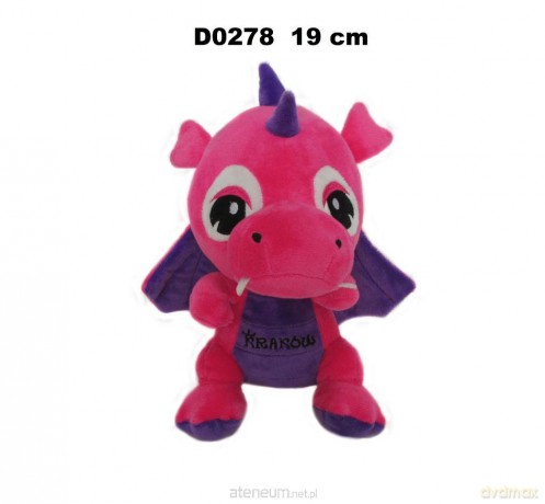 Smok Kraków rózowy fioletowy 19cm