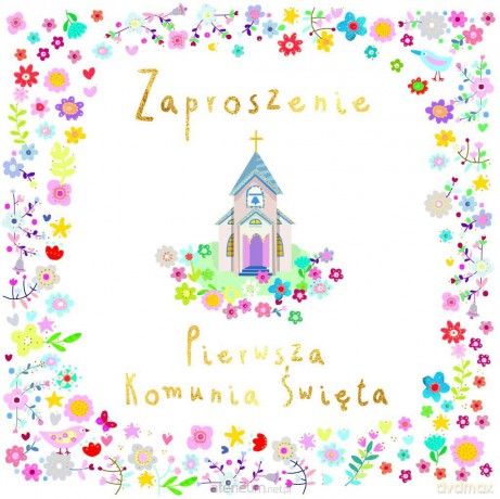 Zaproszenie - Komunia dom Boży (5szt)