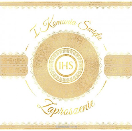 Zaproszenie - Komunia hostia (5szt)