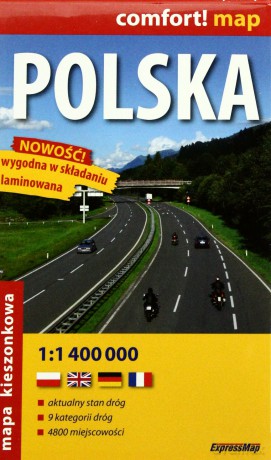 Polska 1:1 400 000 kieszonkowa mapa samochodowa [KSĄŻKA]
