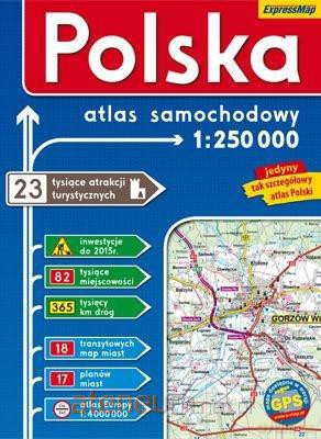 Polska atlas samochodowy 1:250 000 [KSĄŻKA]