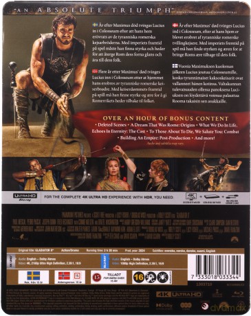 Gladiator II (steelbook) [Blu-Ray 4K]+[Blu-Ray]
