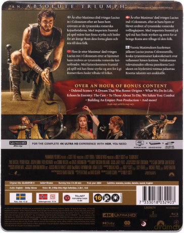 Gladiator II (steelbook) [Blu-Ray 4K]+[Blu-Ray]