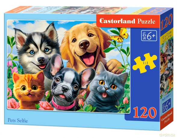 CASTORLAND 120 el. Pets Selfie B-13609-1 [PUZZLE]