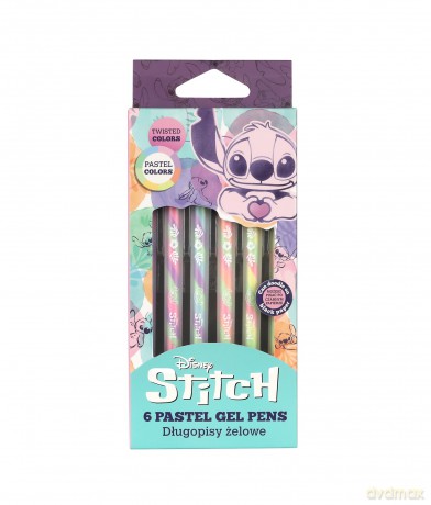 Długopisy żelowe Disney Fashion Stitch pastel 6 szt.