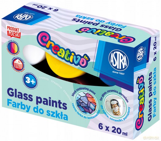 Farby do szkła Astra Creativo 6x20 ml