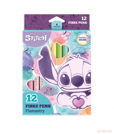 Flamastry Disney Fashion Stitch 12 kolorów pastel