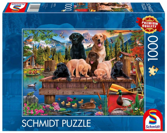 G3 PQ 1000 el. Psia rodzina nad jeziorem 112971 [PUZZLE]