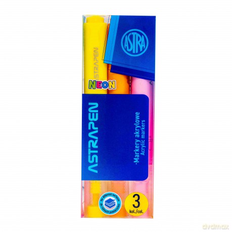 Markery trójkątne akrylowe Astrapen Neon 3 kolory