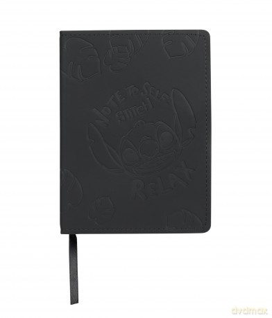 Notes B6 80k. Disney Black kratka Stitch wzór 2