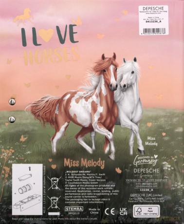 Pamiętnik grający na kod Miss Melody 13236A