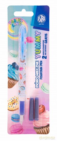 Pióro wieczne młodzieżowe Astra Pastel Line + 2 naboje atramentowe 1szt.mix