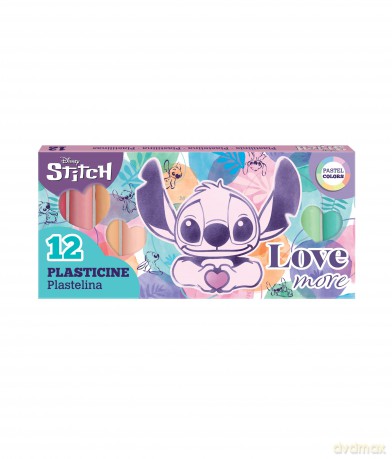 Plastelina Disney Fashion Stitch pastel 12 kolorów