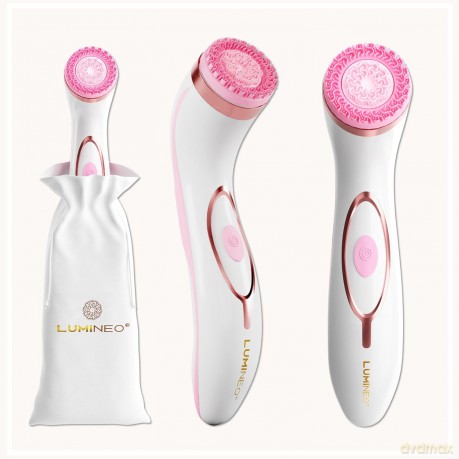 Szczoteczka Brush PRO LUMINEO 4 końcówki + żel do skóry wrażliwej różowa