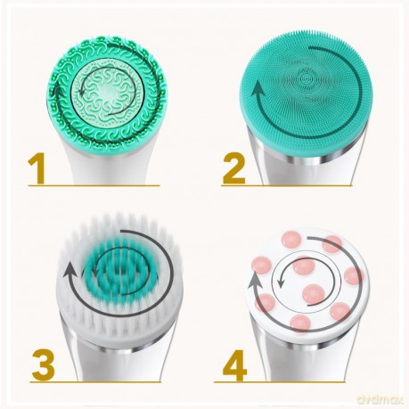 Szczoteczka Brush PRO LUMINEO 4 końcówki + żel do skóry wrażliwej turkusowa