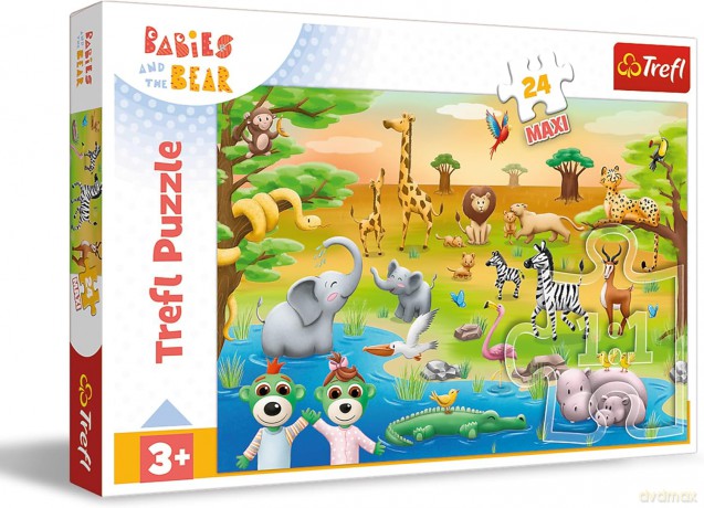 TREFL 24 el. Maxi Bobaski i zwierzęta 14373 [PUZZLE]