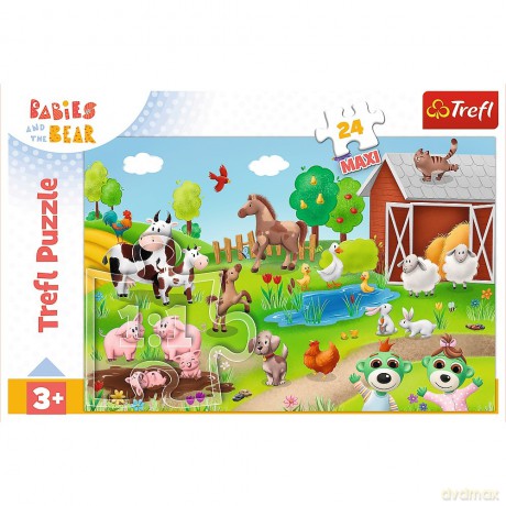 TREFL 24 el. Maxi Safari Bobaski 14372 [PUZZLE]