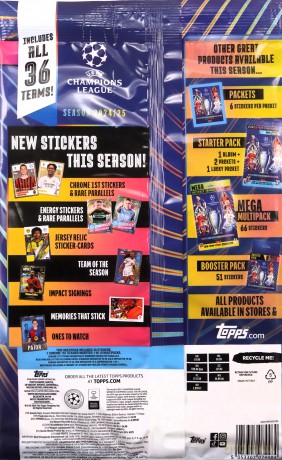 UEFA Champions League 2024/25 naklejki Multipack [FIGURKA]