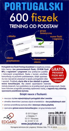 Portugalski. 600 fiszek. Trening od podstaw [KSĄŻKA]