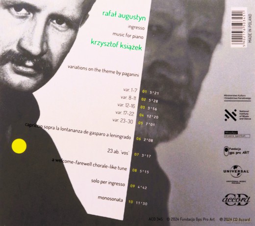 Krzysztof Książek: Rafał Augustyn - Ingrosso, Music For Piano [CD]