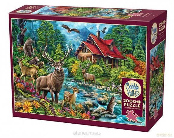 G3 2000 el. Leśna chatka z czerwonym dachem [PUZZLE]