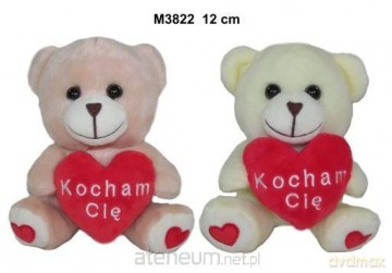 Miś z sercem 12 cm MIX