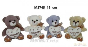 Miś z sercem 17 cm MIX