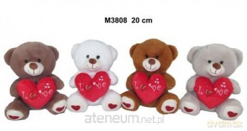 Miś z sercem 20 cm MIX