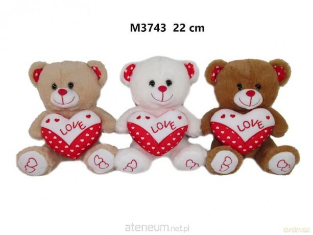 Miś z sercem 22 cm MIX