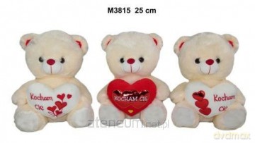 Miś z sercem 25 cm MIX