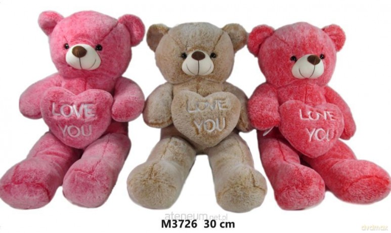 Miś z sercem 30 cm MIX