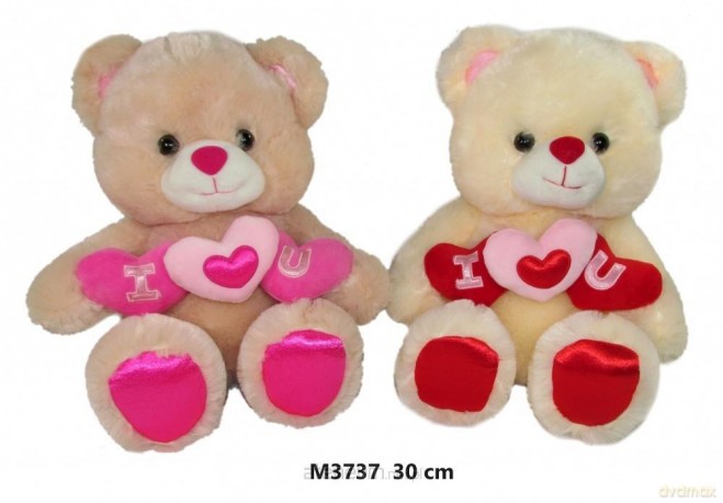 Miś z sercem 30 cm MIX